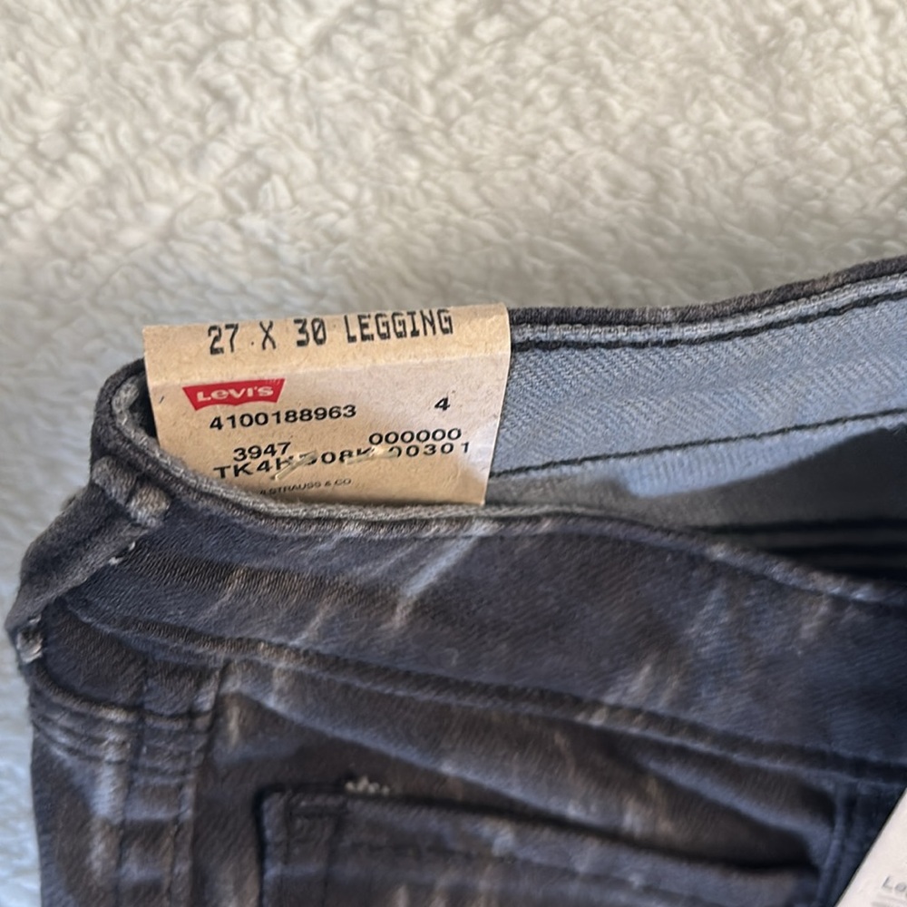Levi's Reversible Black Patterned/Gray Women Leggings - Picture 7 of 8